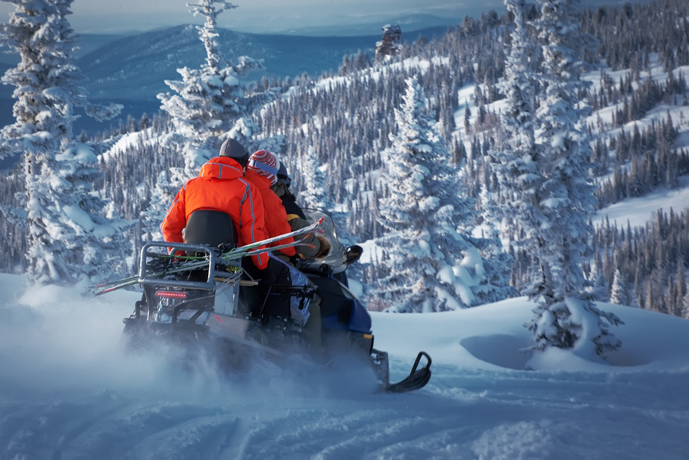 Snowmobiling at Lake Tahoe